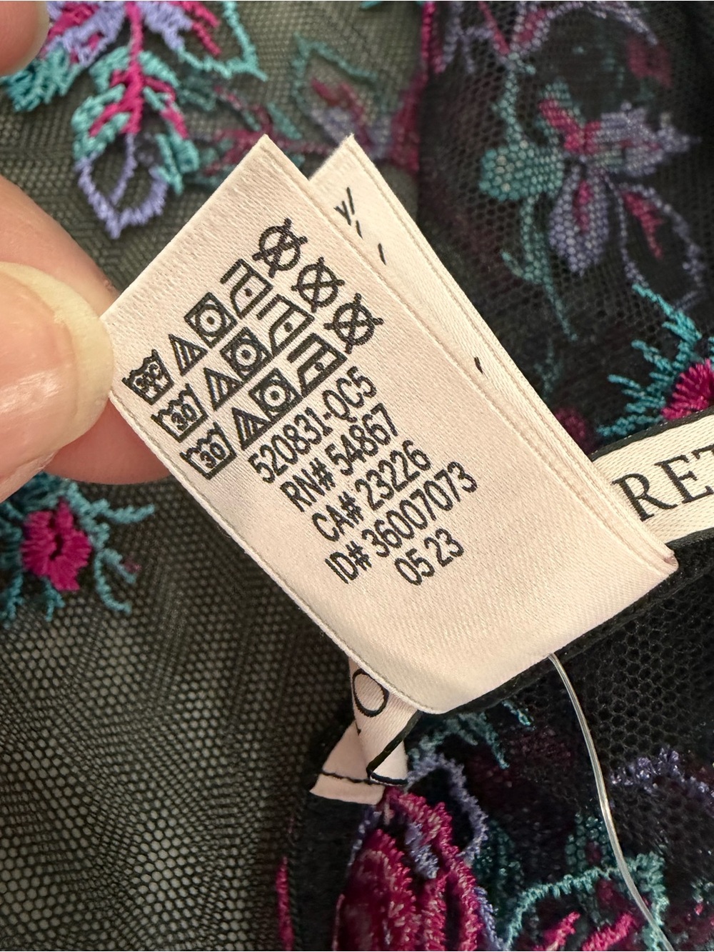 NWT Victoria's Secret Floral Embroidery Sheer Mesh lingerie Slip size L - Picture 12 of 12